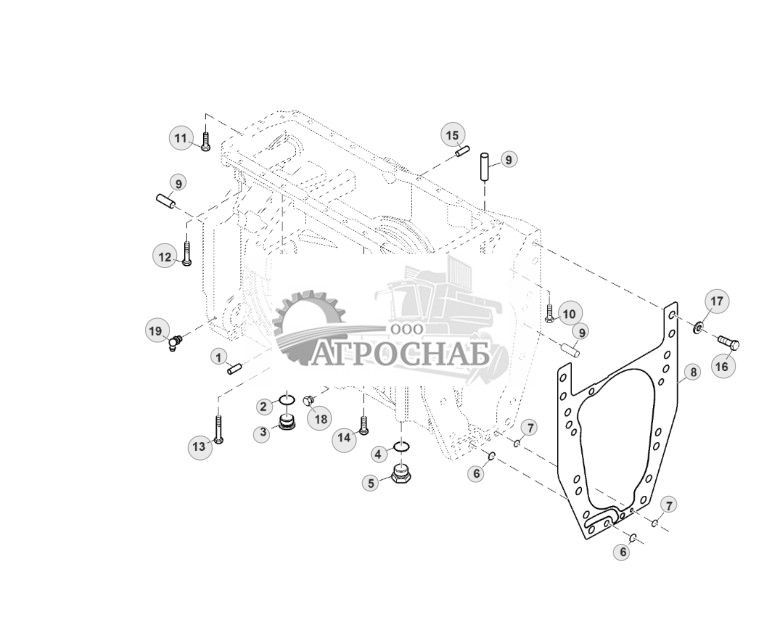 Прокладка и заглушки, картер дифференциала, ILS™ - ST75249 542.jpg